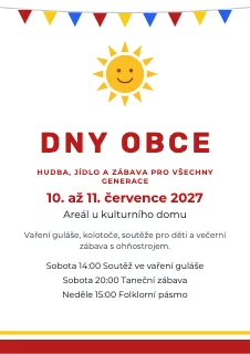 Vzor plakátu: Plakát na dny obce