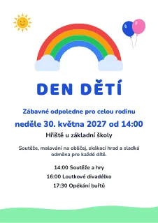Vzor plakátu: Plakát na Den dětí