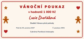 Vzor dárkového poukazu: Poukaz s perníčky