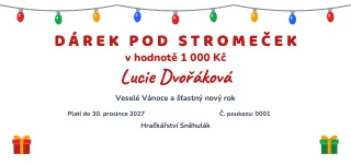 Vzor dárkového poukazu: Dárek pod stromeček