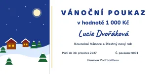 Vzor dárkového poukazu: Zimní poukaz