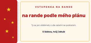 Vzor kuponu: Vstupenka na rande