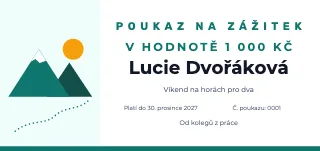 Vzor dárkového poukazu: Poukaz na zážitek