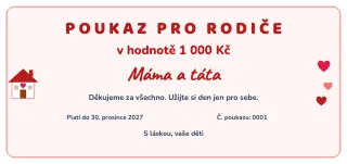Vzor dárkového poukazu: Poukaz pro rodiče