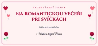 Vzor kuponu: Valentýnský kupon