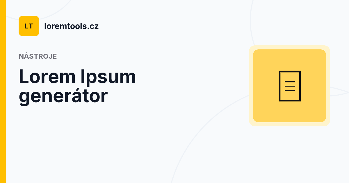 Lorem Iso Lorem Ipsum Generátor | loremtools.cz